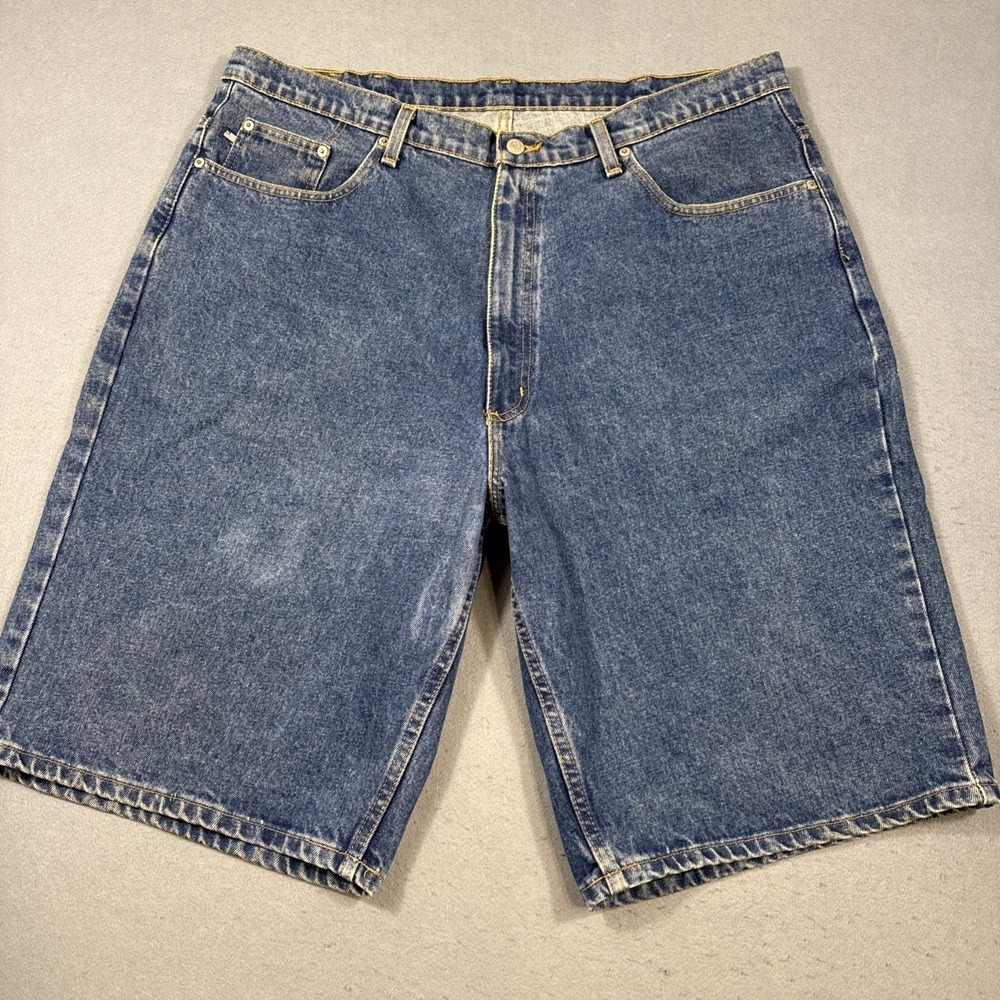 Vintage Polo Jeans Co Ralph Lauren Hayden Shorts Mens 40 Blue Denim Jean 12" Y2K